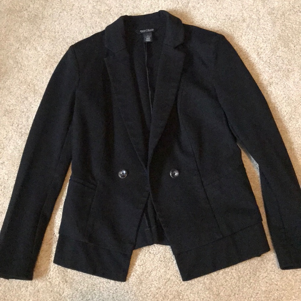 White House Black Market Black Blazer Sz 0 XS